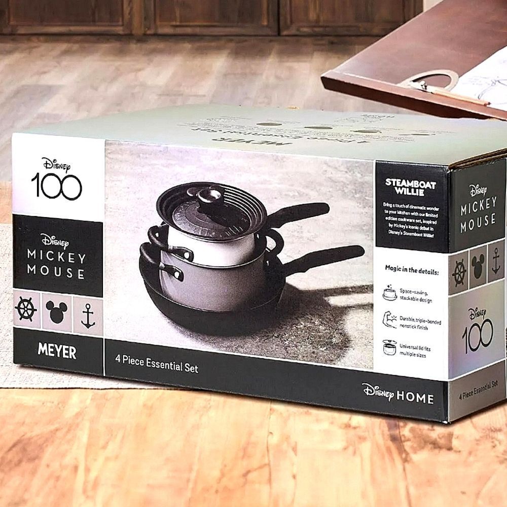 Disney Steamboat Willie Edition 100 Non-Stick Induction Cookware Essentials Set
